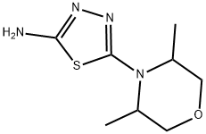 5-(3,5-DIMETHYLMORPHOLIN-4-YL)-1,3,4-THIADIAZOL-2-AMINE 结构式