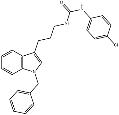 N-[3-(1-BENZYL-1H-INDOL-3-YL)PROPYL]-N'-(4-CHLOROPHENYL)UREA 结构式