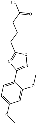 4-[3-(2,4-DIMETHOXYPHENYL)-1,2,4-OXADIAZOL-5-YL]BUTANOIC ACID 结构式