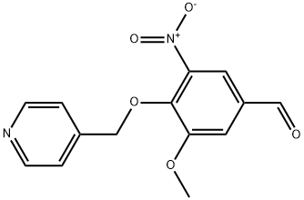 3-METHOXY-5-NITRO-4-(PYRIDIN-4-YLMETHOXY)BENZALDEHYDE 结构式