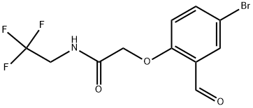 2-(4-BROMO-2-FORMYLPHENOXY)-N-(2,2,2-TRIFLUOROETHYL)ACETAMIDE 结构式