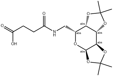 1,2:3,4-DIISOPROPYLIDEN-6-DEOXY-6-AMINO-ALPHA-D-GALACTOPYRANOSYL SUCCINAMIC ACID 结构式