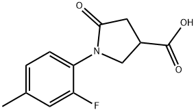 1-(2-FLUORO-4-METHYLPHENYL)-5-OXOPYRROLIDINE-3-CARBOXYLIC ACID 结构式