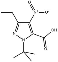 1-(TERT-BUTYL)-3-ETHYL-4-NITRO-1H-PYRAZOLE-5-CARBOXYLIC ACID 结构式