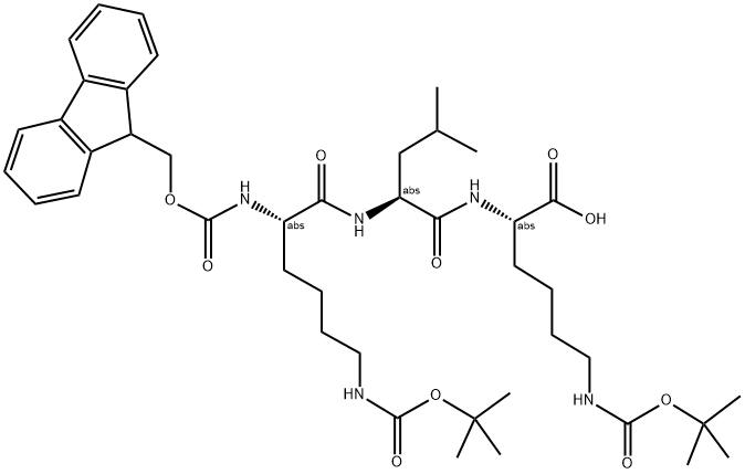 FMOC-LYS(BOC)-LEU-LYS(BOC) 结构式