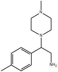 2-(4-METHYL-PIPERAZIN-1-YL)-2-P-TOLYL-ETHYLAMINE 结构式