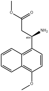 METHYL (3R)-3-AMINO-3-(4-METHOXYNAPHTHYL)PROPANOATE 结构式
