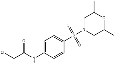 2-氯-N-{4-[(2,6-二甲基吗啉-4-基)磺酰基]苯基}乙酰胺 结构式