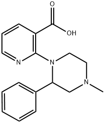1-(3-CARBOXYPYRIDYL-2)-2-PHENYL-4-METHYL PIPERAZINE 结构式