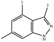 3,4-DIIODO-6-METHYL-(1H)INDAZOLE 结构式