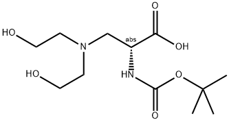 Boc-beta-N,N-diethanolamino-D-Ala 结构式