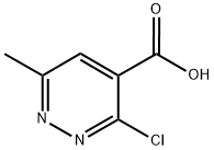 3-CHLORO-6-METHYLPYRIDAZINE-4-CARBOXYLIC ACID 结构式