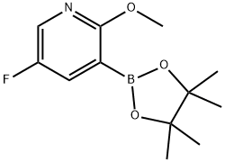 5-氟-3-甲氧基吡啶-3-硼酸片呐醇酯 结构式