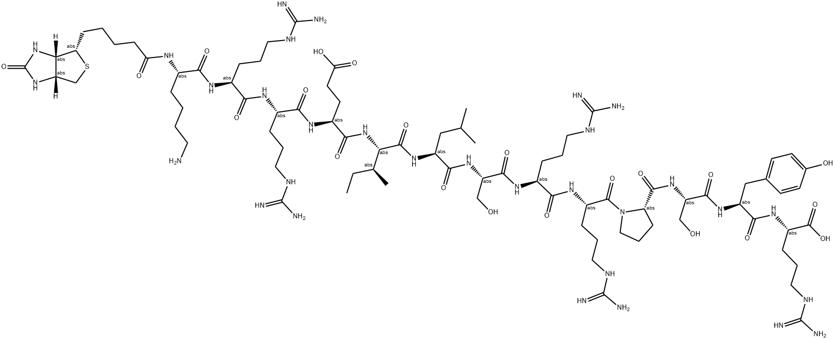 BIOTIN-KRREILSRRPSYR 结构式