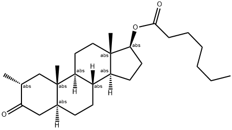 屈他雄酮庚酸酯 结构式