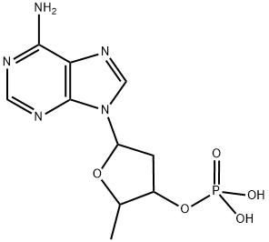 PHOSPHORIC ACID [5-(6-AMINOPURIN-9-YL)-2-METHYLTETRAHYDROFURAN-3-YL] ESTER 结构式