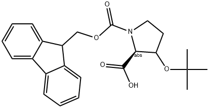 Fmoc-O-tert-butyl-L-hydroxyproline 结构式