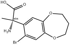 (2S)-2-AMINO-2-(8-BROMO(2H,3H,4H-BENZO[B]1,4-DIOXEPIN-7-YL))PROPANOIC ACID 结构式