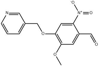 5-METHOXY-2-NITRO-4-(PYRIDIN-3-YLMETHOXY)BENZALDEHYDE 结构式