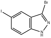 3-溴-5-碘-1H-吲唑 结构式