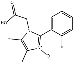 [2-(2-FLUORO-PHENYL)-4,5-DIMETHYL-3-OXY-IMIDAZOL-1-YL]-ACETIC ACID 结构式