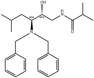 (2R,3S)-N-(3-DIBENZYLAMINO-2-HYDROXY-5-METHYLHEXYL)ISOBUTYRAMIDE 结构式