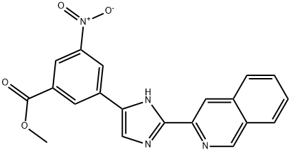 METHYL 3-(2-(ISOQUINOLIN-3-YL)-1H-IMIDAZOL-5-YL)-5-NITROBENZOATE 结构式