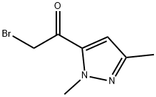 2-溴-1-(1,3-二甲基-1H-吡唑-5-基)乙酮 结构式