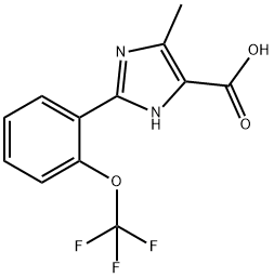 5-甲基-2-[2-(三氟甲氧基)苯基]-1H-咪唑-4-甲酸 结构式