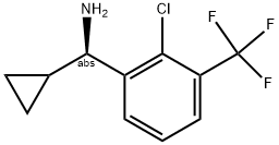 (1R)[2-CHLORO-3-(TRIFLUOROMETHYL)PHENYL]CYCLOPROPYLMETHYLAMINE 结构式