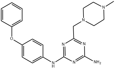 6-[(4-METHYL-1-PIPERAZINYL)METHYL]-N~2~-(4-PHENOXYPHENYL)-1,3,5-TRIAZINE-2,4-DIAMINE 结构式