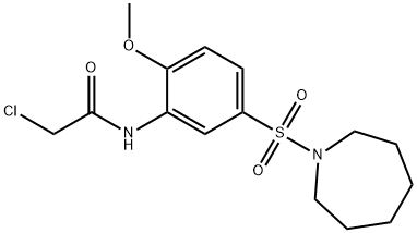 N-(5-(氮杂环庚烷-1-基磺酰基)-2-甲氧基苯基)-2-氯乙酰胺 结构式