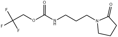 2,2,2-TRIFLUOROETHYL 3-(2-OXOPYRROLIDIN-1-YL)PROPYLCARBAMATE 结构式