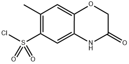 2H-1,4-BENZOXAZINE-6-SULFONYL CHLORIDE, 3,4-DIHYDRO-7-METHYL-3-OXO- 结构式