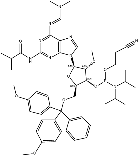 2'-O-METHYL-2,6-DIAMINOPURINE CEP 结构式