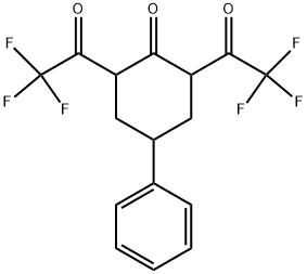 4-PHENYL-2,6-BIS(TRIFLUOROACETYL)CYCLOHEXANONE 结构式