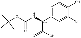 (S)-(BOC)-3-BROMO-4-HYDROXYPHENYLGLYCINE 结构式