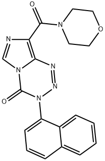 8-(MORPHOLIN-4-YLCARBONYL)-3-(1-NAPHTHYL)IMIDAZO[5,1-D][1,2,3,5]TETRAZIN-4(3H)-ONE 结构式