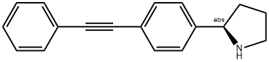 (2R)-2-[4-(2-PHENYLETHYNYL)PHENYL]PYRROLIDINE 结构式