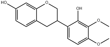 7,2'-二羟基-3',4'-二甲氧基异黄烷 结构式