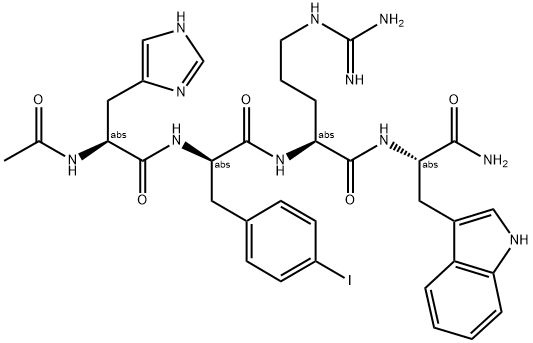 Ac-His-D-Phe(p-iodo)-Arg-Trp-NH2 结构式