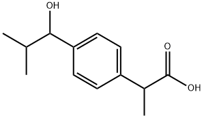 2-[4-(1-Hydroxy-2-methylpropyl)phenyl]propanoic acid 结构式