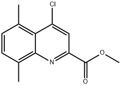 METHYL 4-CHLORO-5,8-DIMETHYLQUINOLINE-2-CARBOXYLATE 结构式