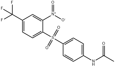 N-(4-((2-硝基-4-(三氟甲基)苯基)磺酰基)苯基)乙酰胺 结构式