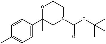 2-甲基-2-(对甲苯基)吗啉-4-羧酸丁酯 结构式
