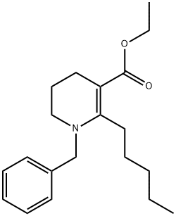 ETHYL 1-BENZYL-2-PENTYL-1,4,5,6-TETRAHYDRO-3-PYRIDINECARBOXYLATE 结构式