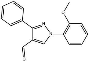 1-(2-METHOXYPHENYL)-3-PHENYL-1H-PYRAZOLE-4-CARBALDEHYDE 结构式