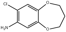 8-CHLORO-3,4-DIHYDRO-2H-1,5-BENZODIOXEPIN-7-AMINE 结构式