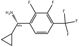 (1S)[2,3-DIFLUORO-4-(TRIFLUOROMETHYL)PHENYL]CYCLOPROPYLMETHYLAMINE 结构式