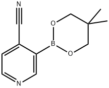 3-(5,5-DIMETHYL-[1,3,2]DIOXABORINAN-2-YL)-ISONICOTINONITRILE 结构式